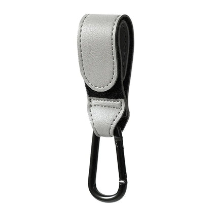 Functional PU leather stroller hook to keep baby items secure and organized