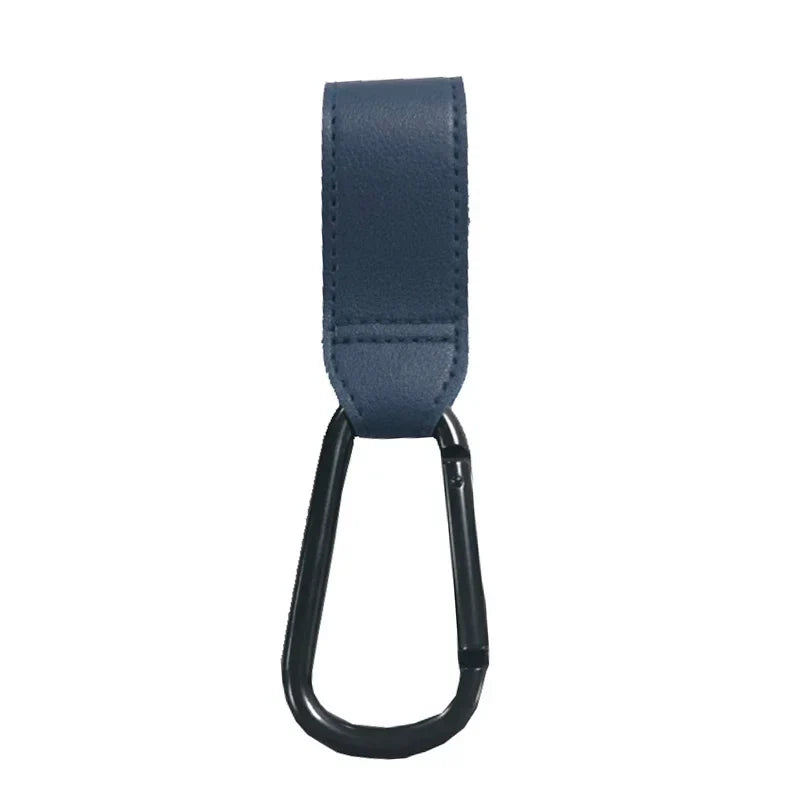 Compact PU leather stroller clip, essential add-on for baby transport