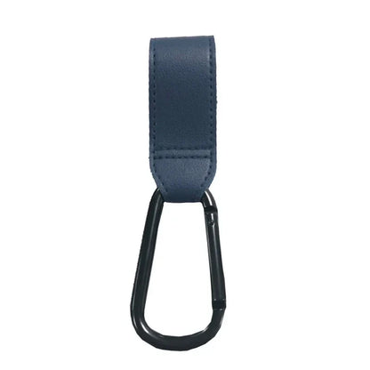 Compact PU leather stroller clip, essential add-on for baby transport