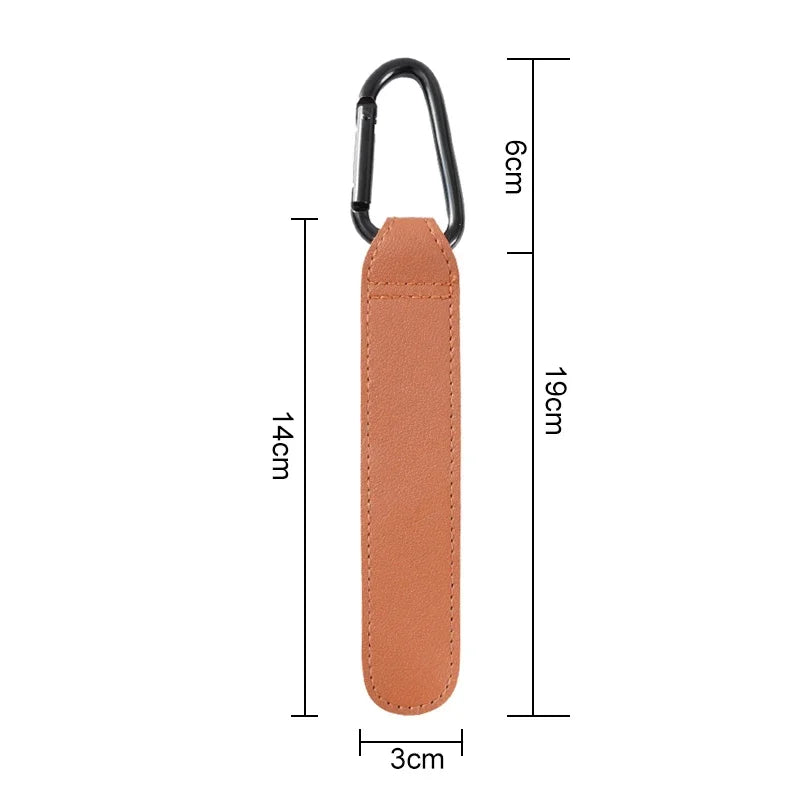 Versatile PU leather stroller hook, perfect for diaper bags and shopping