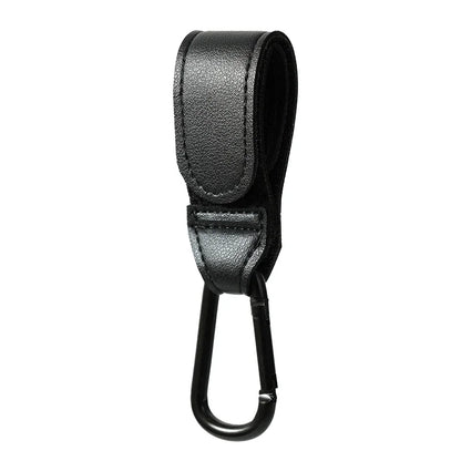Universal PU leather stroller hook, strong clip for all pram models