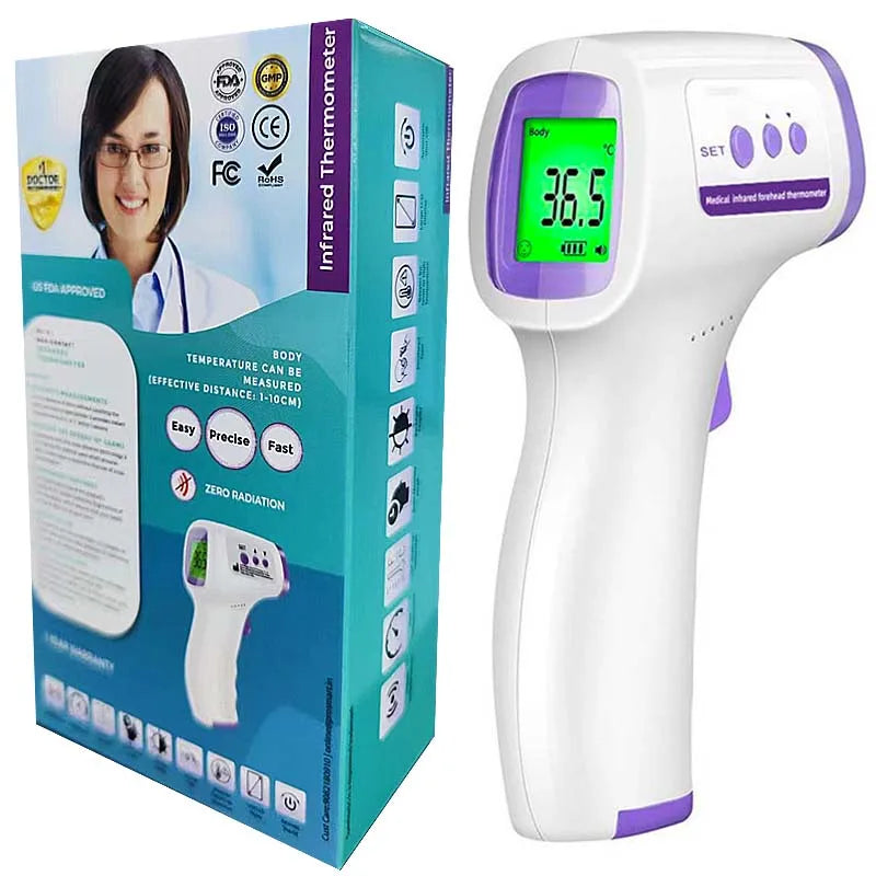 Easy-to-use digital non-contact infrared thermometer for reliable family health monitoring & quick fever detection.