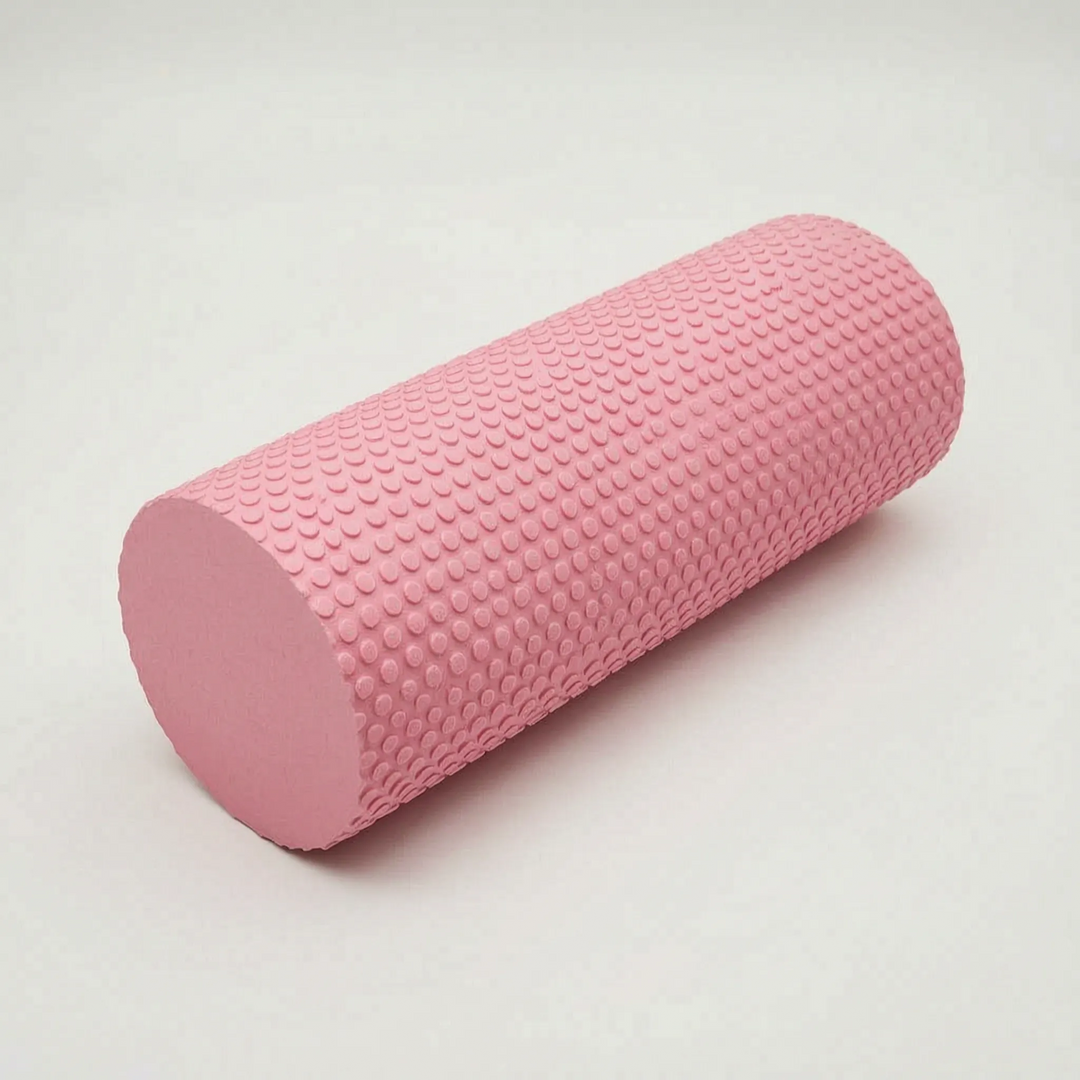 Unisex high-density foam roller. Essential gym accessory for deep tissue massage, muscle relief & recovery.