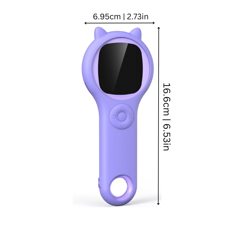 Pink kids' digital microscope with an easy-to-view HD screen, ideal STEM gift for children.