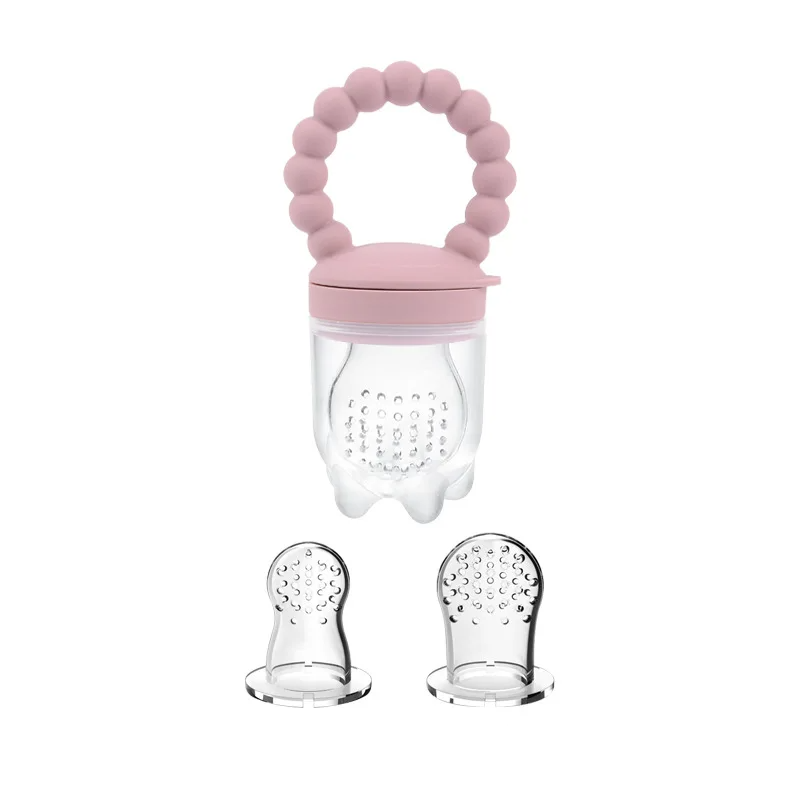 Assorted BPA-free silicone baby fruit feeder pacifiers, excellent for oral development