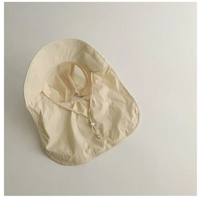 Active kids quick-dry cartoon sun hat, fisherman design for maximum sunshade