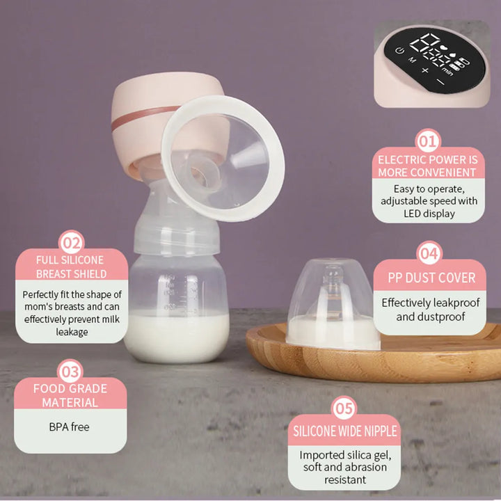 Discreet electric breast pump for comfortable, quiet nursing sessions, a modern mom essential.