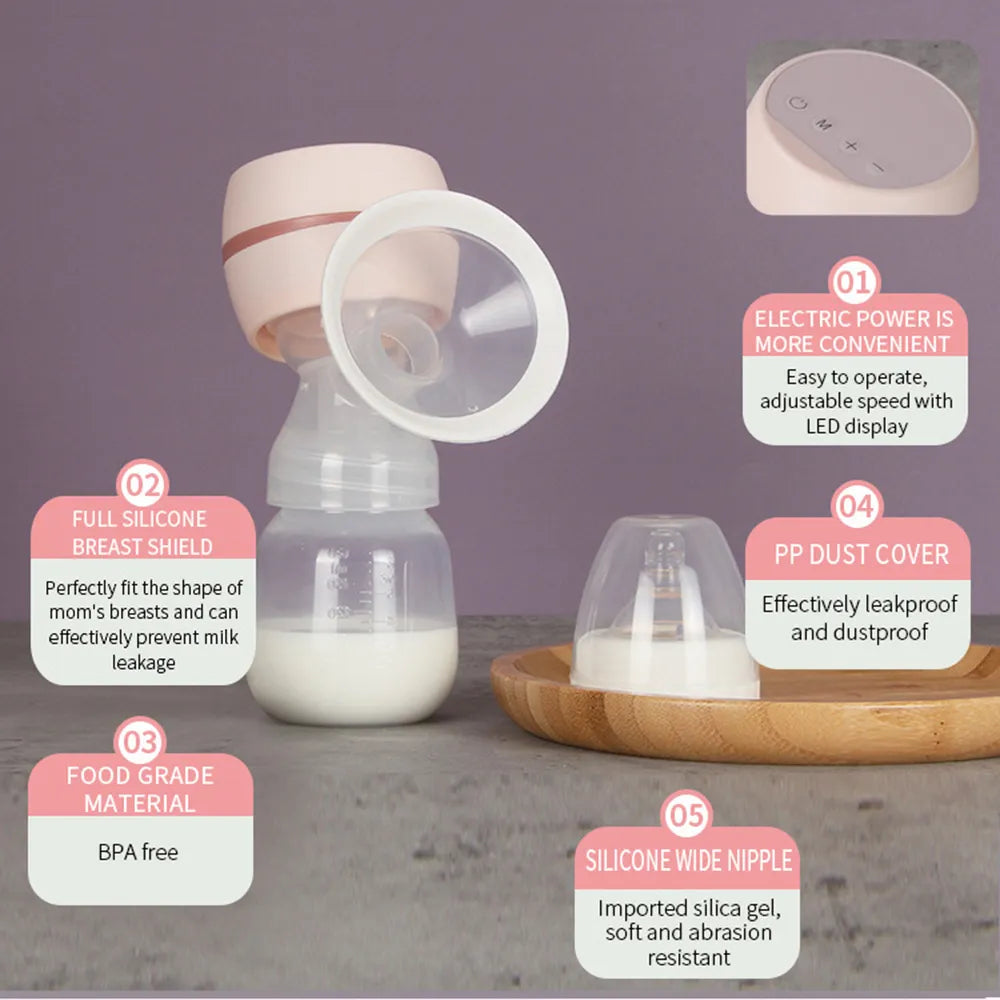 Rechargeable electric breast pump, portable design for on-the-go nursing & feeding, mom essential.
