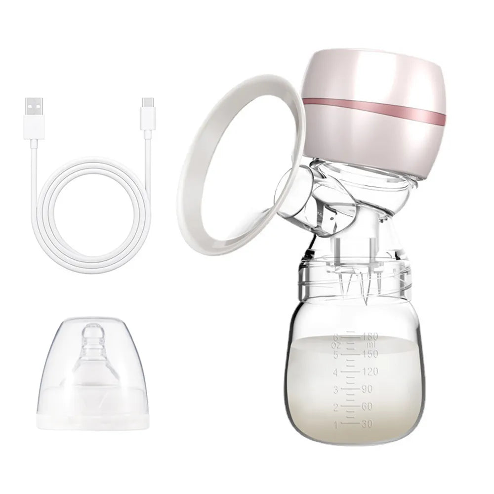 Essential quiet electric breast pump for nursing moms, comfortable, BPA-free baby care device.