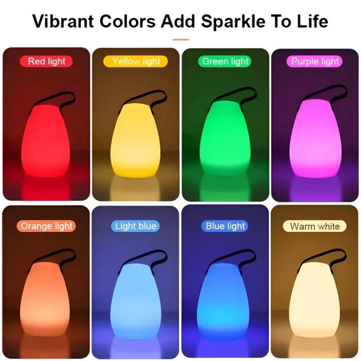 Modern rechargeable waterproof table lamp, perfect for accent lighting on any surface.