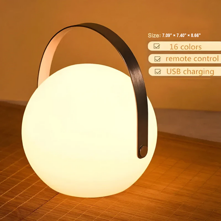 Rechargeable waterproof wireless table lamp for accent lighting, RadianceFlex.