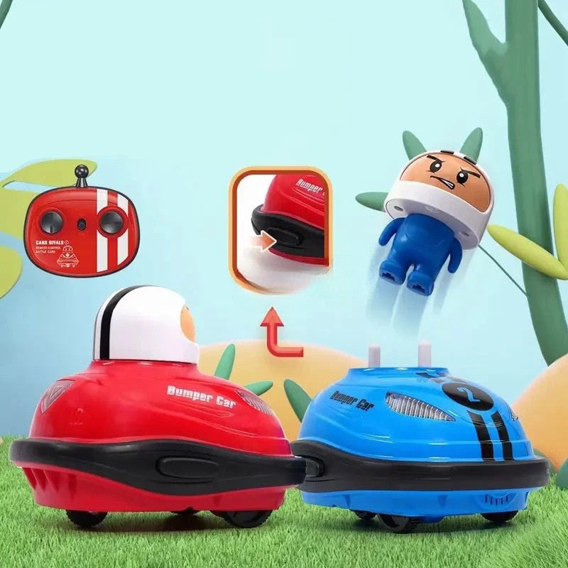 RC Bumper Battle Cars, set of two remote control toy vehicles for kids' interactive family fun