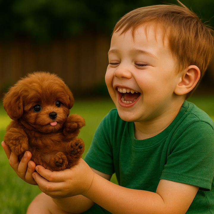 Soft plush puppy robot, an interactive electronic pet toy that walks and acts like a real dog, kids' gift.