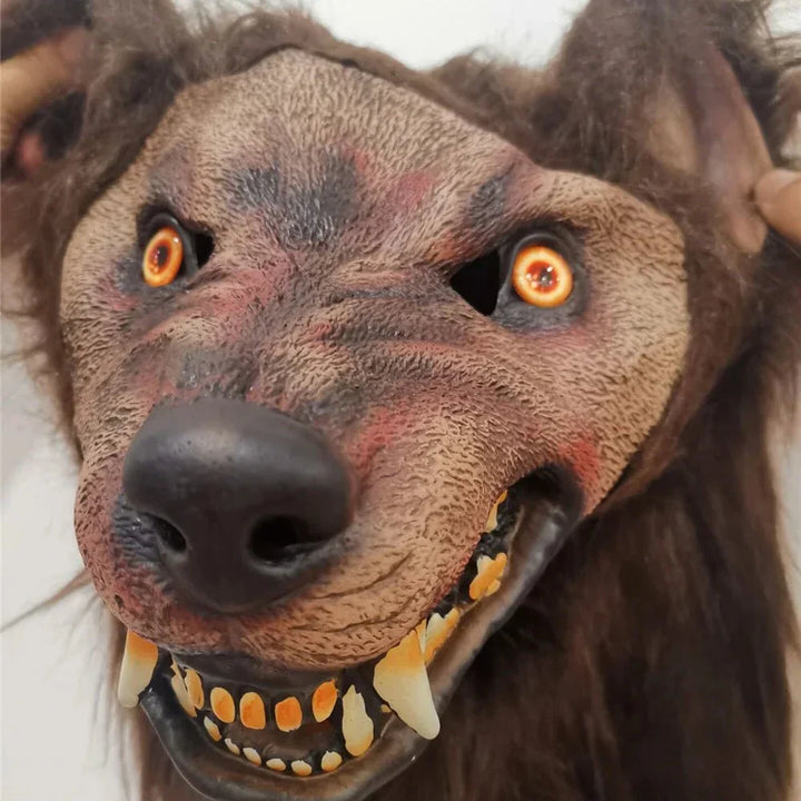 Scary unisex werewolf mask, perfect for an adult Halloween party or monster-themed cosplay.