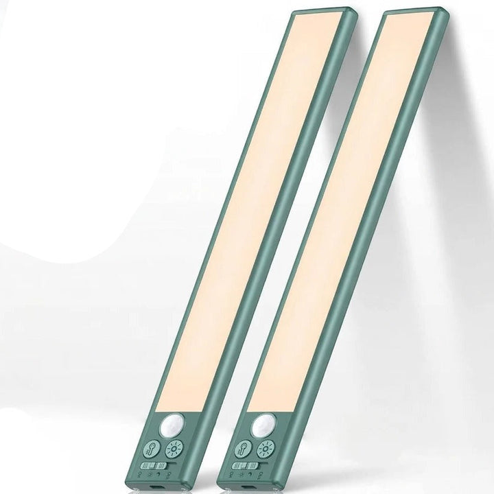 Wireless magnetic LED motion sensor lights for easy under cabinet & closet installation.