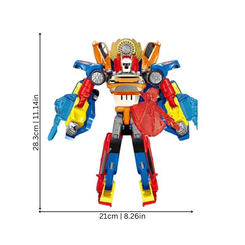 Children's transforming toy seamlessly shifts from a futuristic car to a sleek jet, fostering imagination.