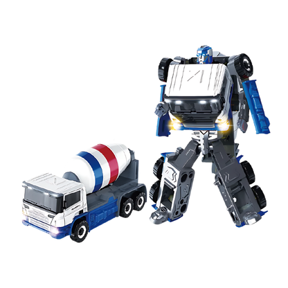 Set of 3 transforming vehicle robot toys, including a train, truck, and helicopter, displayed for imaginative play.