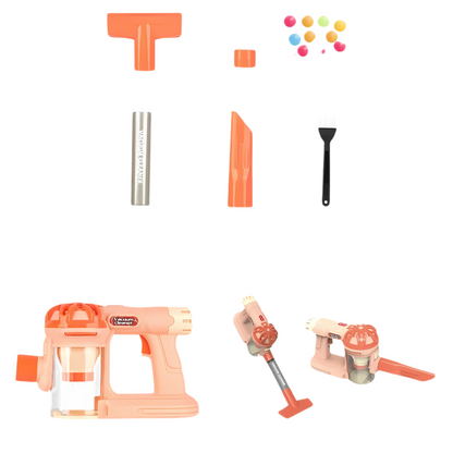 Vibrant pretend play vacuum cleaner for children, a fun and educational gift for young kids.