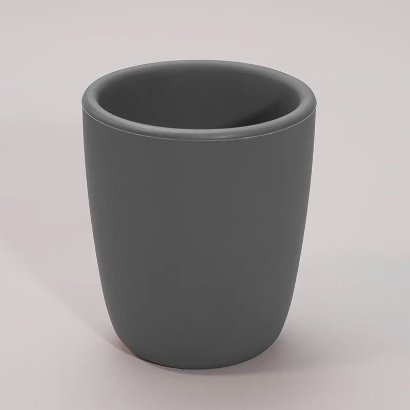 Aqua food-grade silicone snack cup, spill proof design for easy toddler feeding