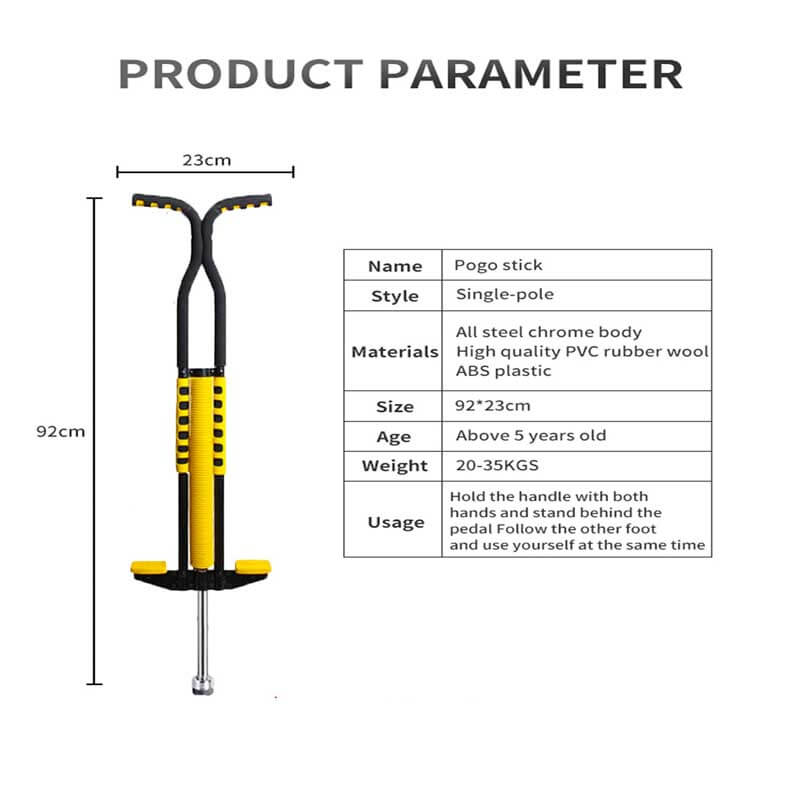 Close-up of the anti-slip foot pegs on a unisex pogo stick for ages 9+.