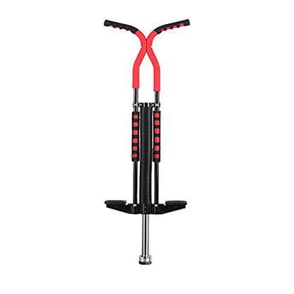 Pogo stick standing upright, ready for outdoor adventure and active play by kids 9+.