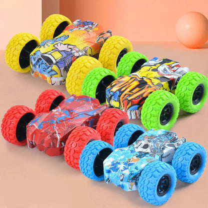 Kids' battery-free stunt car toy, durable design for endless flips and rolls, perfect for children 3+