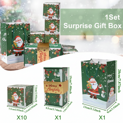 Festive red pop-up Christmas gift box, adding excitement to any holiday party or event