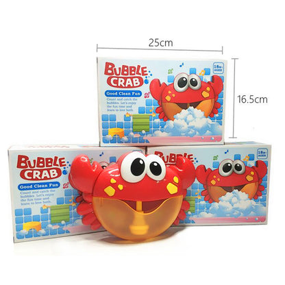 Kids' automatic bubble making crab bath toy with musical features for preschool fun