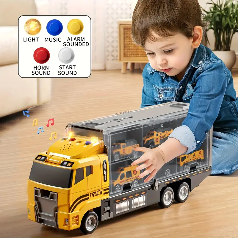 Military toy vehicle for children, interactive with realistic sound and light, durable ABS plastic