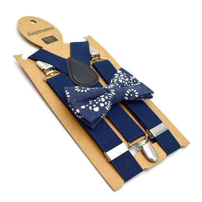Burgundy rich kids' adjustable bow tie & suspenders set, adds sophistication to kids' fashion