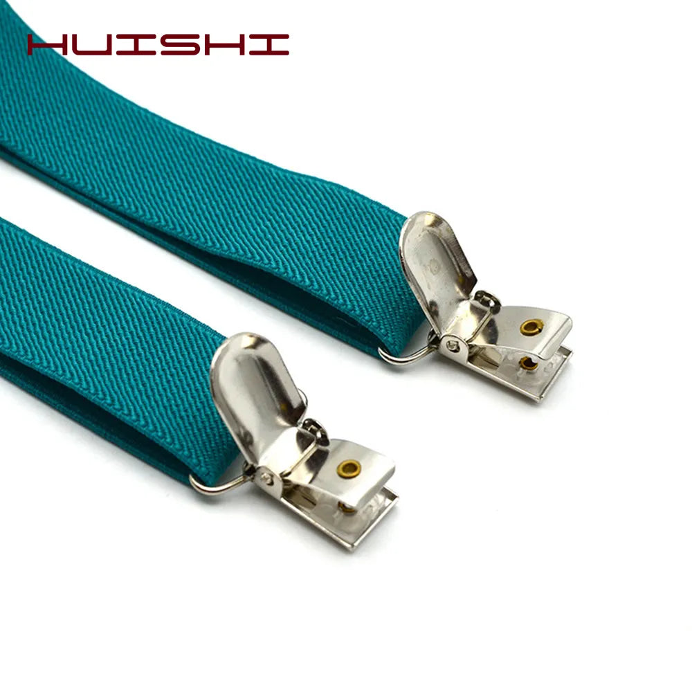 Yellow children's bow tie & suspenders set, unisex accessory for toddler fashion & party wear