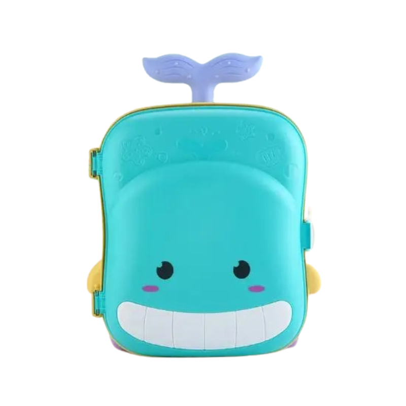 Green lightweight beach cart for kids, ideal for carrying outdoor toys and sand tools