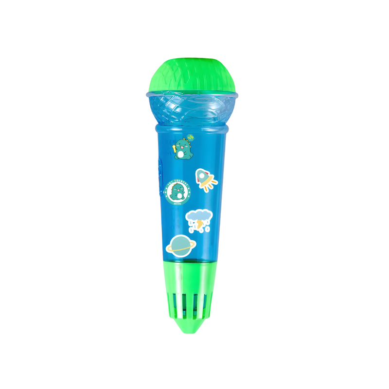 Green kids' echo microphone, a fun musical toy perfect for creative play and young performers.