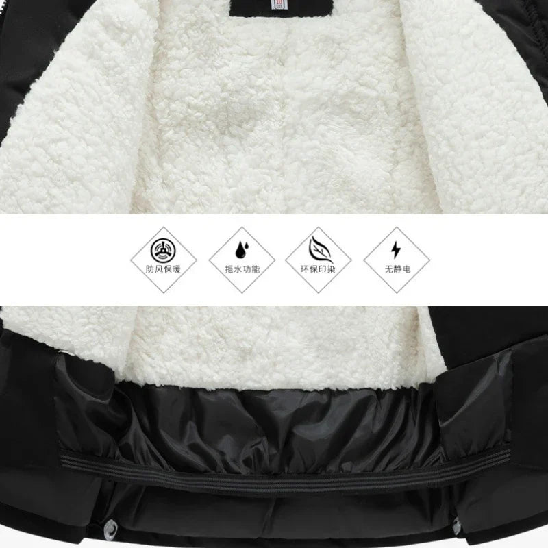 Purple kids' winter suit, fleece-lined, waterproof and breathable for skiing