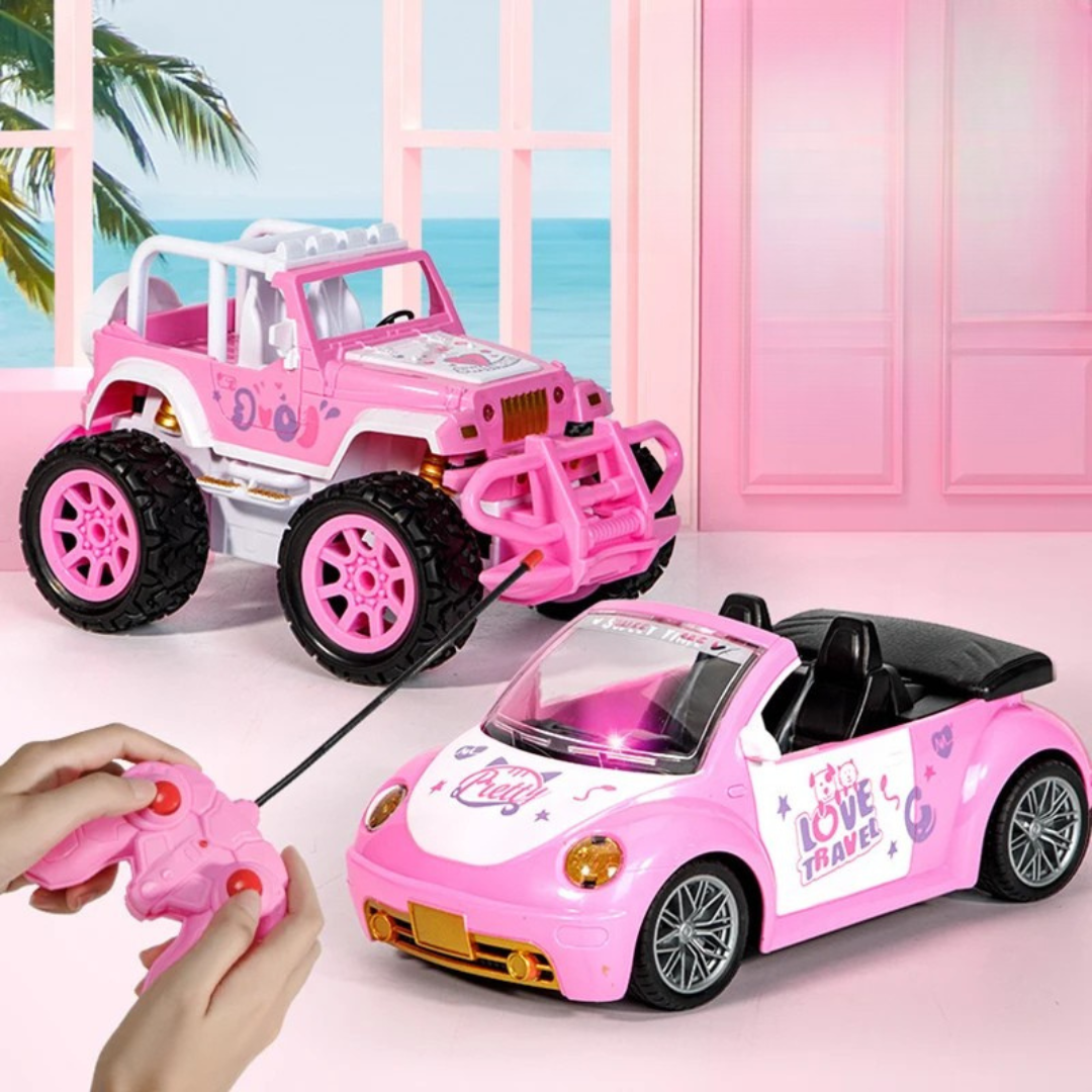Red RC off-road vehicle for kids, adventure toy for all-terrain fun