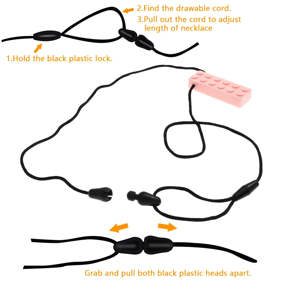 Green unisex chewable necklace, durable silicone, helps with teething and sensory input for special needs kids