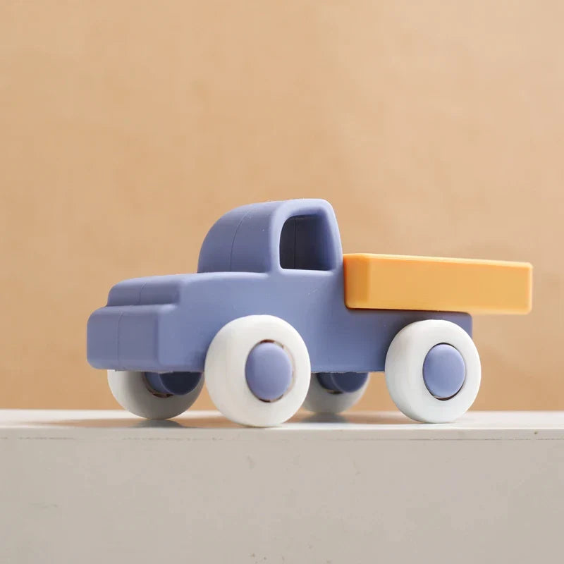 Non-toxic silicone fire truck teether, ideal for infants' teething and play