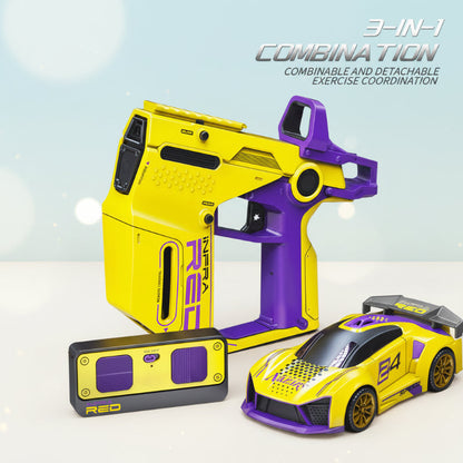 Family enjoying SpeedBlaster RC Stunt Car: multi-generational fun with this active play remote control toy