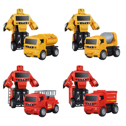 Toy transforming robot truck, a fun action figure and vehicle for kids