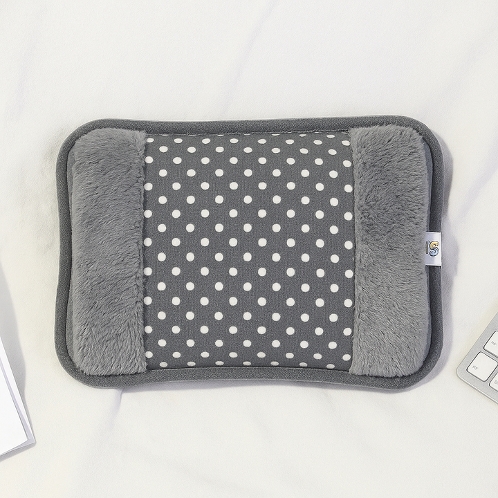 Unisex wireless electric heating pad, red plush design for comfort, auto shutoff for safety.