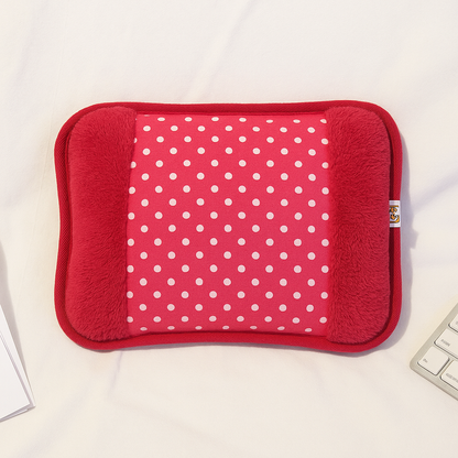 Gray wireless heating pad, portable and electric, perfect for baby health care and muscle relief.