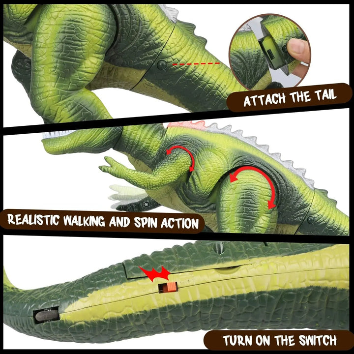 Prehistoric fun with this RC T-Rex dinosaur toy. Walking, roaring, & LED eyes for immersive kids' play.
