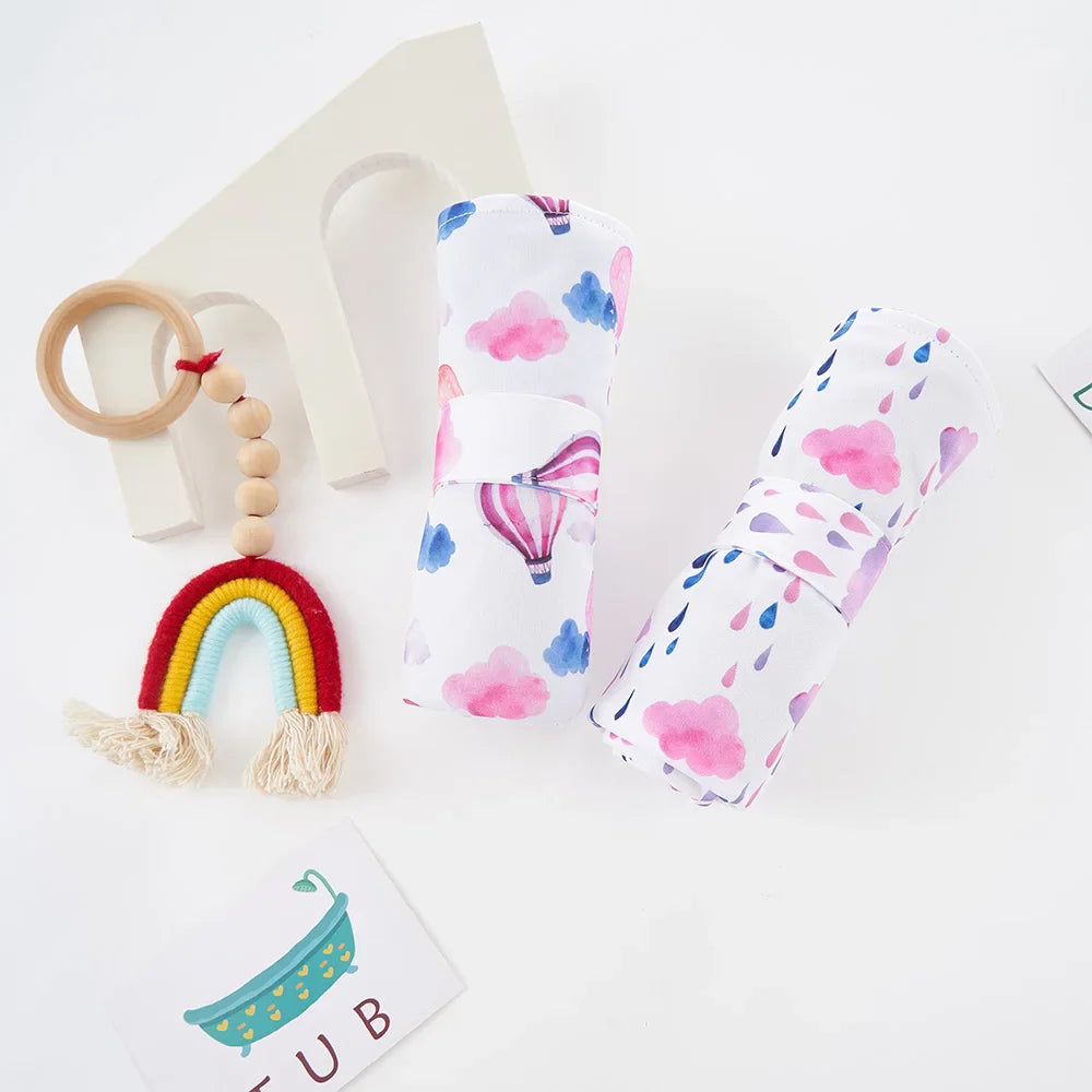 Baby accessories: a two-piece bamboo charcoal changing mat set, essential for new parents.