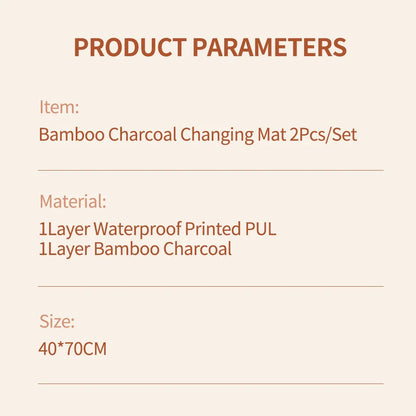 Close-up of soft bamboo charcoal fabric on a baby changing mat, eco-friendly and reusable.