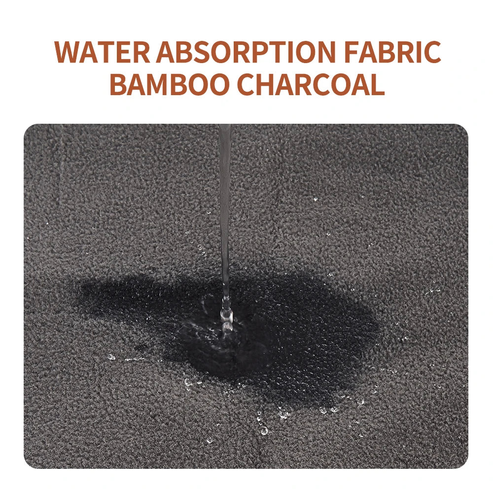 Waterproof baby changing mat with bamboo charcoal, ideal for hygienic diapering on-the-go.