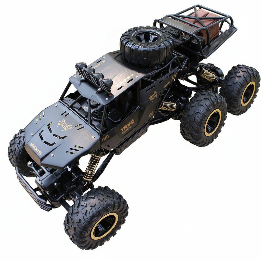 Remote control ROCKSTRIKER 6x6 RC truck, an ultimate off-road toy ready for action.