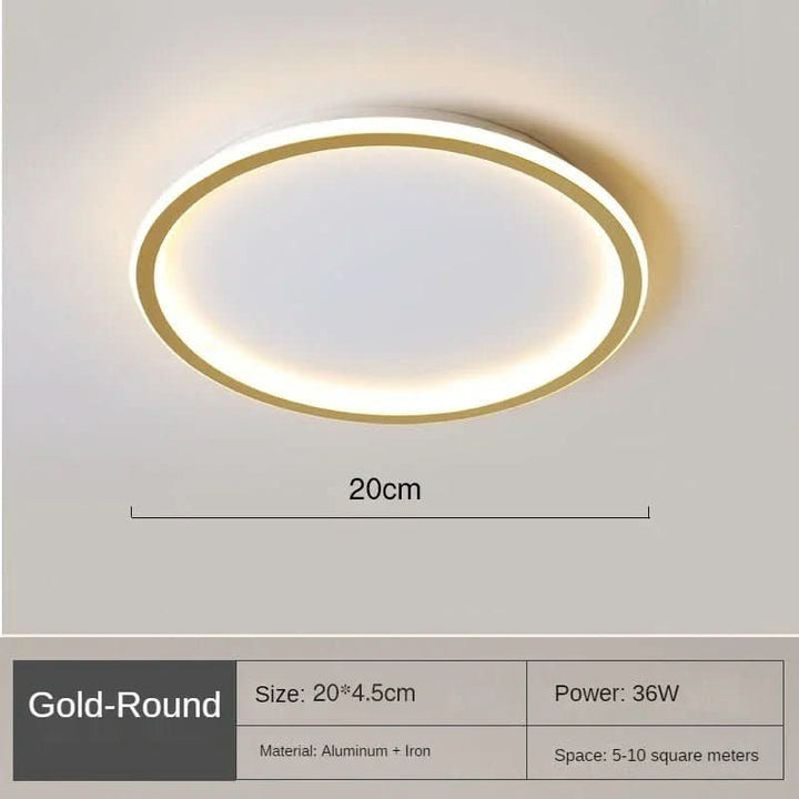 Warm & energy-efficient Scandinavian LED ceiling light. Modern, minimalist fixture for living room, bedroom & hallway.