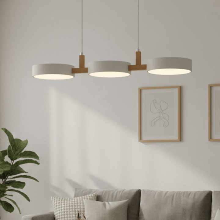 Contemporary Nordic LED pendant light, a statement ceiling fixture for stylish kitchen or dining.