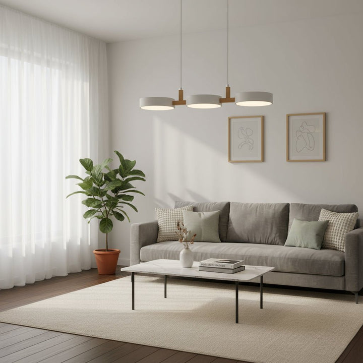 Energy-efficient Scandinavian LED pendant light, providing modern lighting with an adjustable glow.