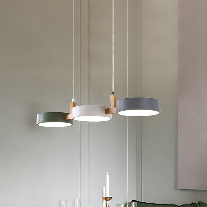 Chic Scandinavian LED pendant light, enhancing modern home decor with its soft, adjustable glow.